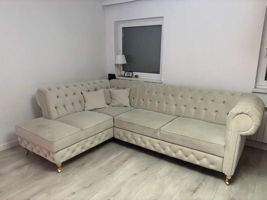 Narożnik glamour beżowy