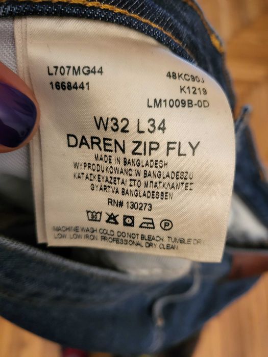 Jeansy Lee Daren Zip Fly W32 L34