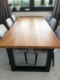 Dębowy stół z litego drewna loft