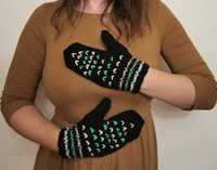 Rękawiczki z zygzakami Handmade polska