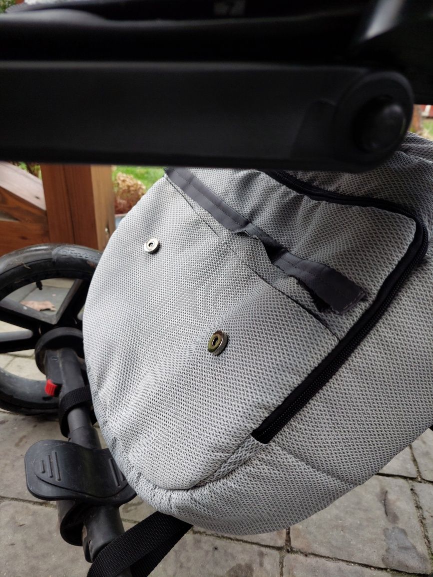 Wózek spacerówka + gondola, nosidło i adapter Miku Kids - komplet
