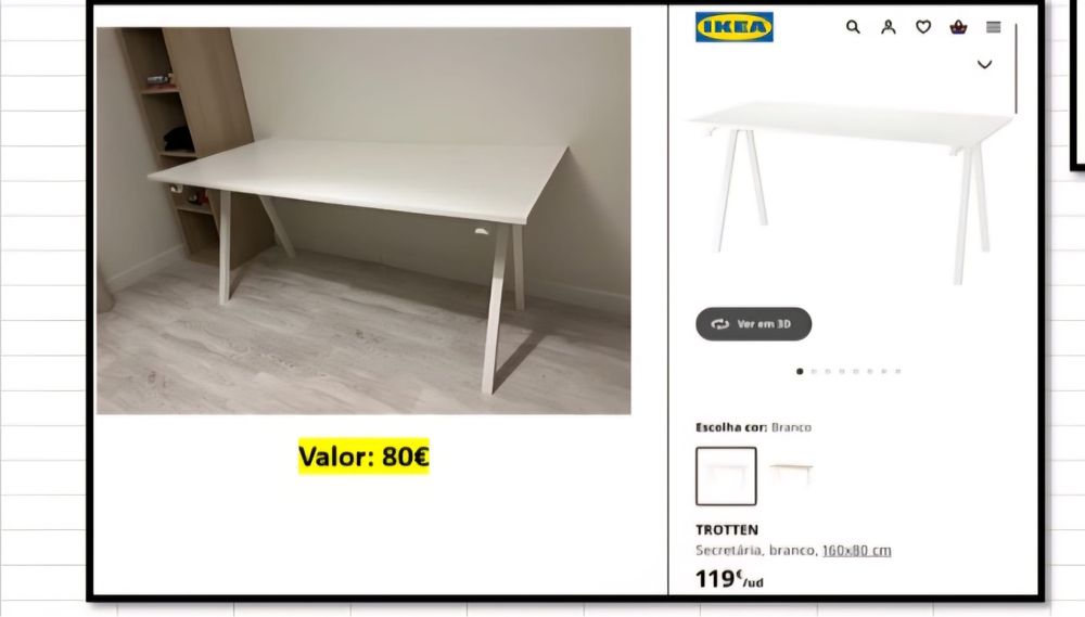 Secretaria branca IKEA