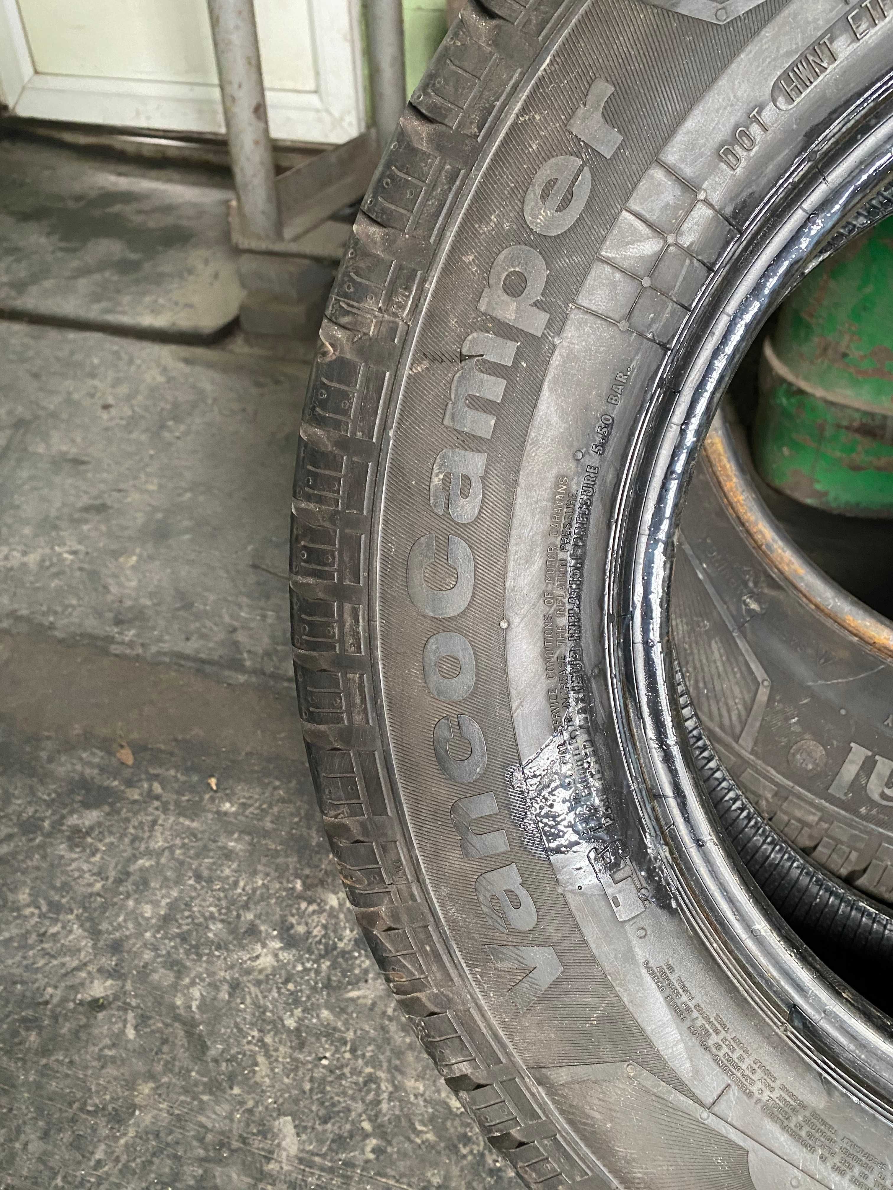 Продам Continental 215/70 R15С с диском, Бус, Б/У, 1 шт. лето