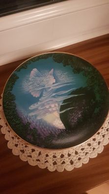 talerz malarstwo art deco THE PEARL FAIRY ROYAL WORCESTER