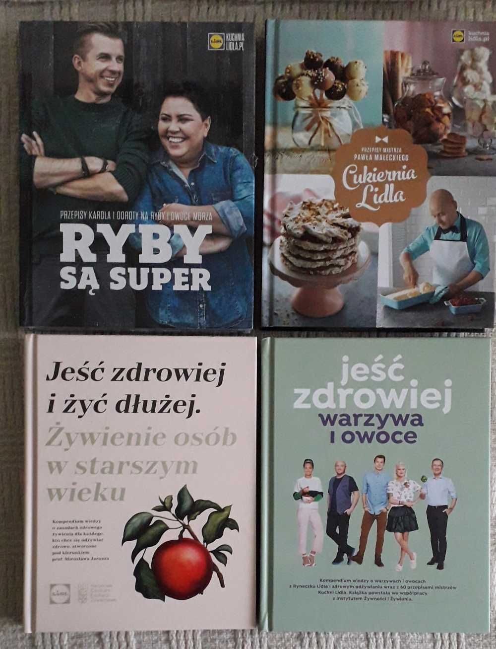 4 książki kucharskie wydane przez LIDL.