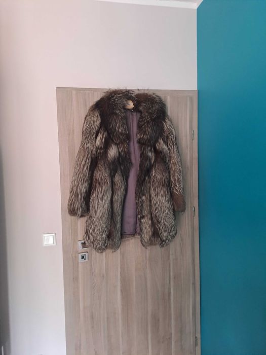 Plaszcz z szarego lisa