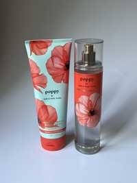 Bath and Body Works poppy спрей і лосьйон для тіла