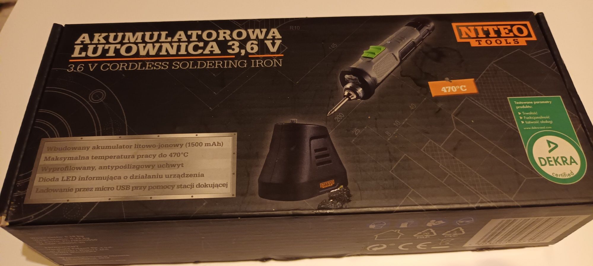 Akumulatorowa lutownica 3.6V