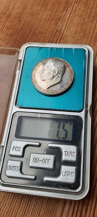 Медаль "Вильгельм II" Германия первая мировая. Серебро.