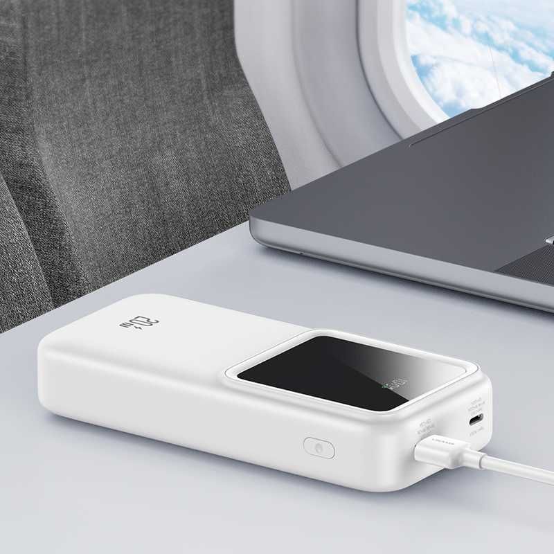 Power Bank Usams Digital Display 20W 20000mAh Бузковий