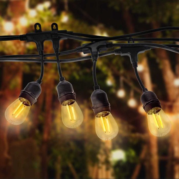 GIRLANDA 10 metrów z żarówką filamentową  10x1,5W