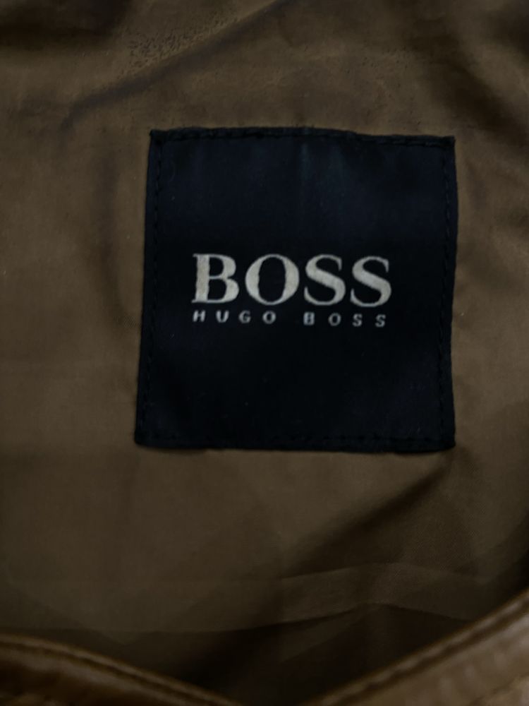 Чоловіча шкіряна куртка hugo boss