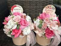 Flowerboxy z kwiatów mydlanych na Dzień Mamy  i inne okazje