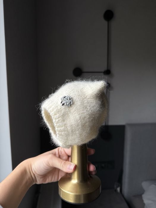 Czapeczka bonetka kotek r. 0-4 m. Bonetka z uszami kotki