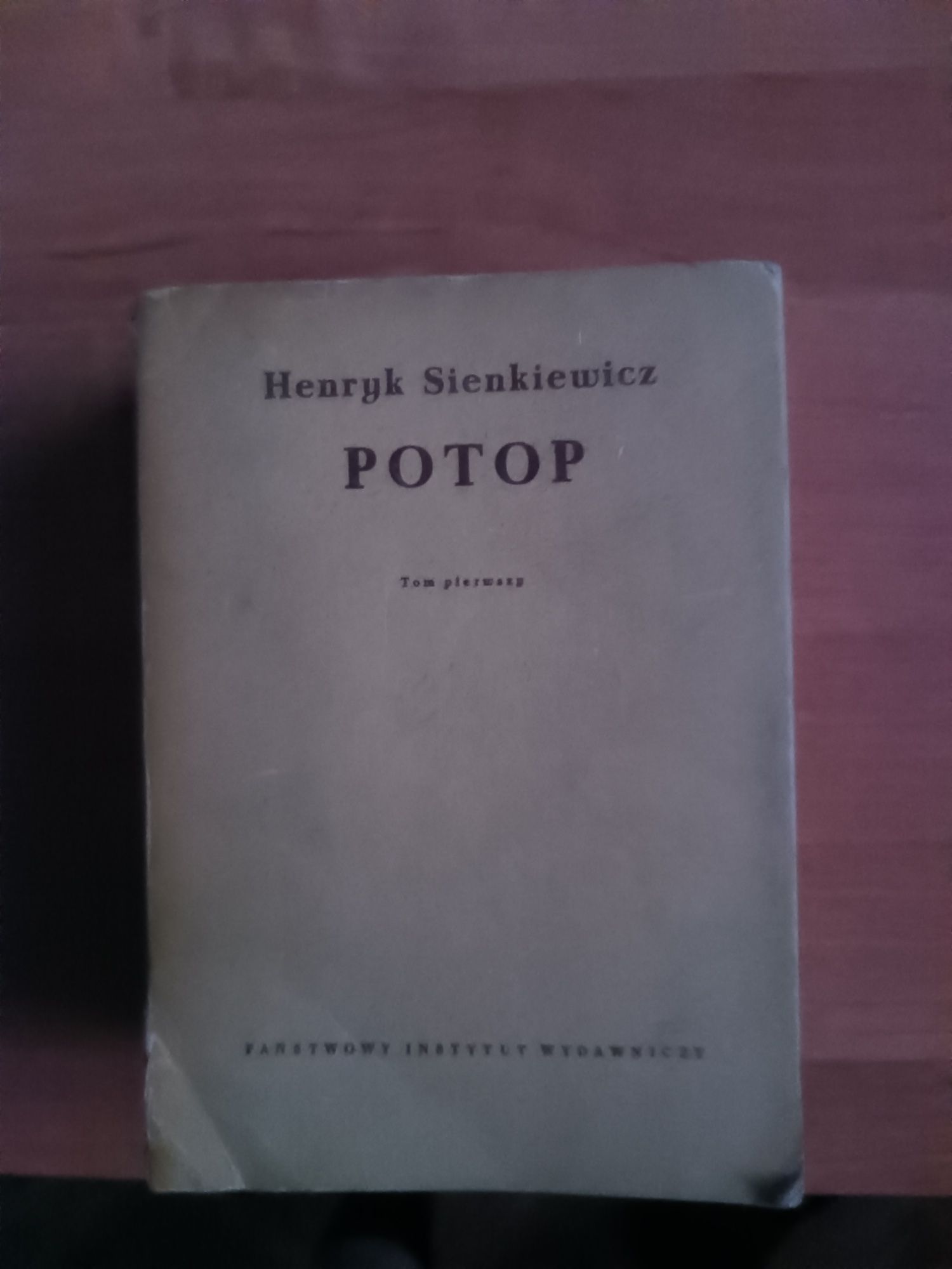 Książka potop 3 tomy z 1953