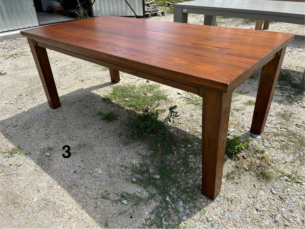 Duże drewniane dębowe stoły jadalne 200x100 cm
