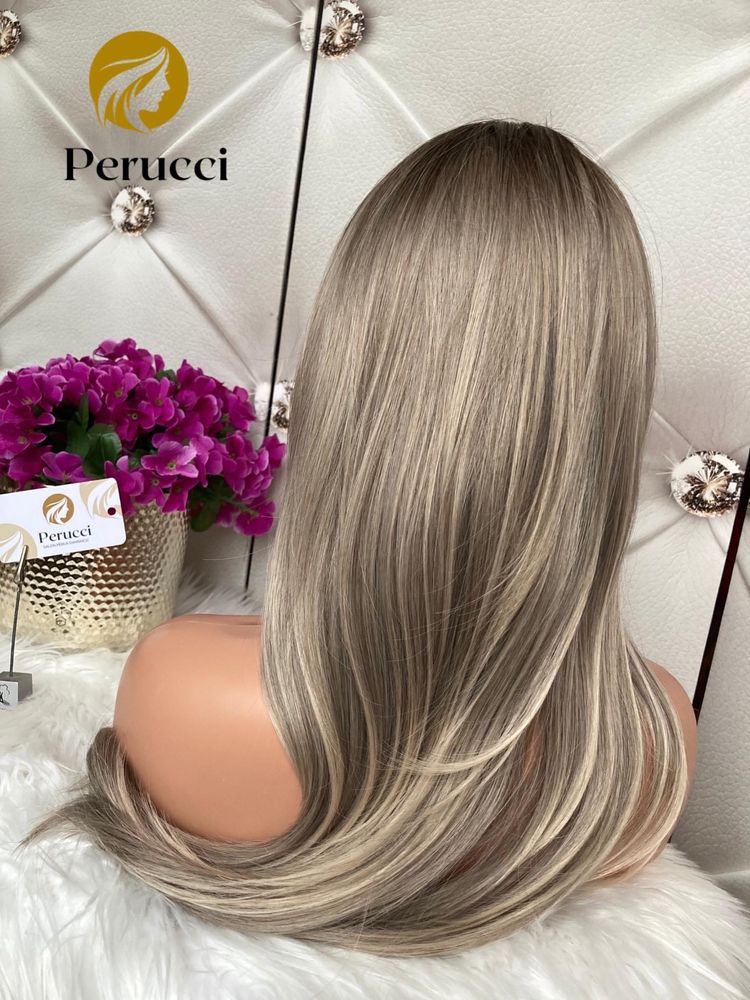 Peruka olivia silver blond popielaty jak naturalne