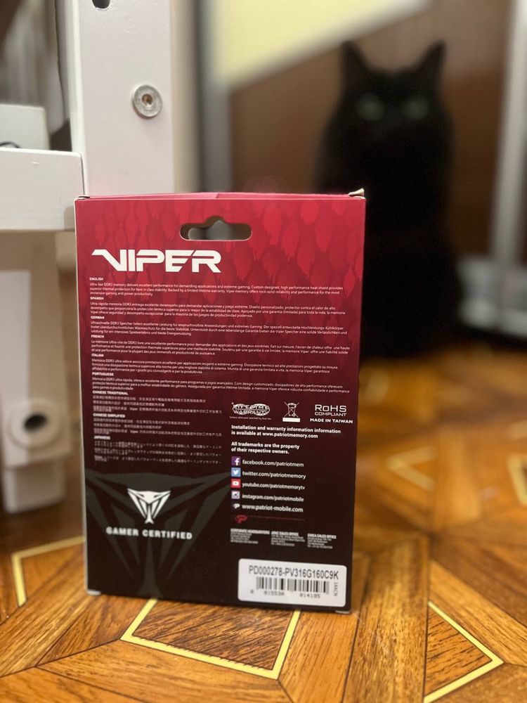 Patriot Viper DDR3 16gb комплект ігрової оперативної памʼяті