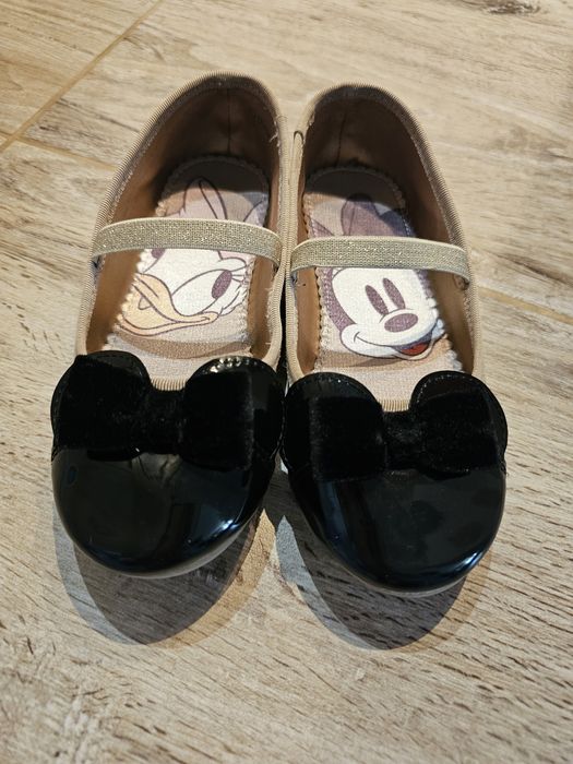 Baleriny 30 h&m myszka Minnie złote