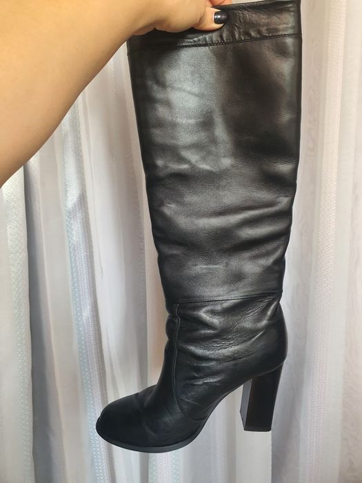 Чоботи високі шкіра, сапоги