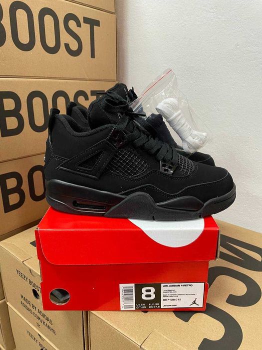 Мужские кроссовки Nike Air Jordan 4 Retro Black Cat. Размеры 40-45
