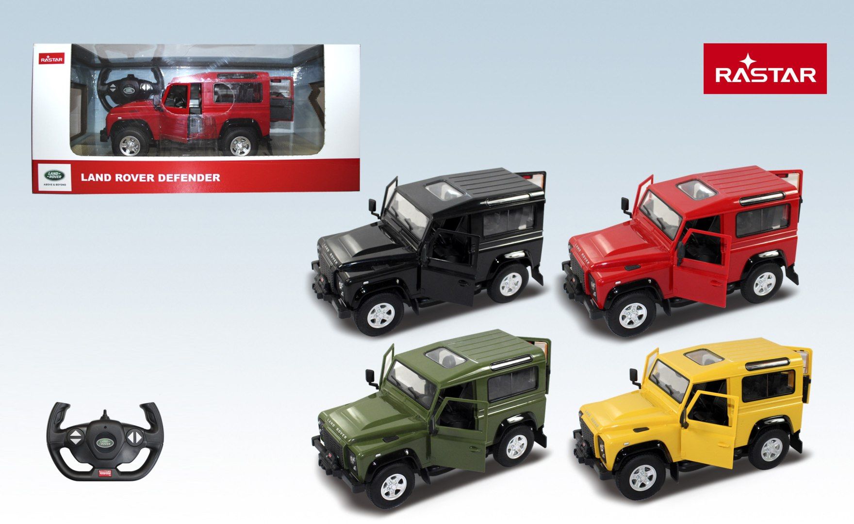 Autko R/C Land Rover Defender RASTAR Czarny Auto zdlanie sterowane