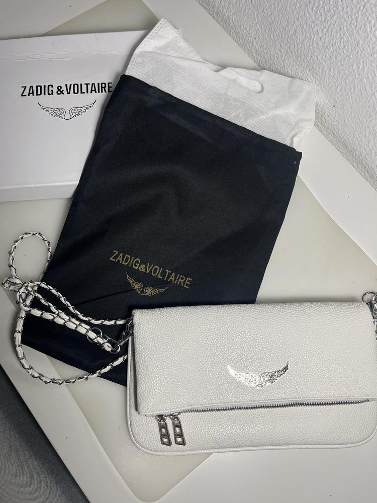 Zadig&Voltaire White Rock Swing Your Wings clutch bag