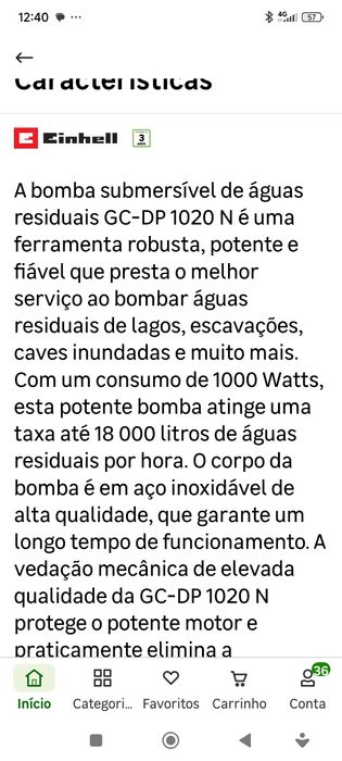 Bomba de tirar água nova