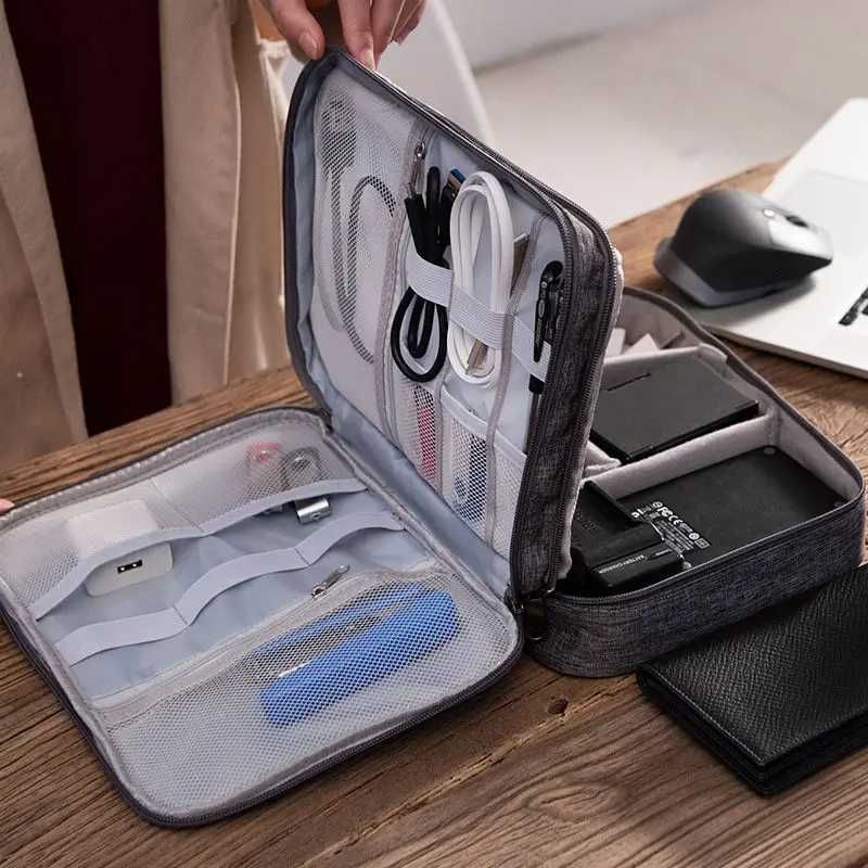 Органайзер для провідків USB та гаджетів двоярусний MAXI, 27х20х10 см