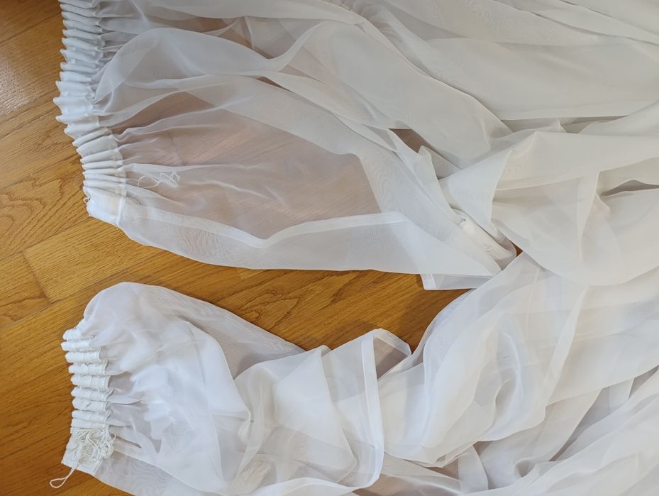 Тюль білий матовий 2 полотна висота 255