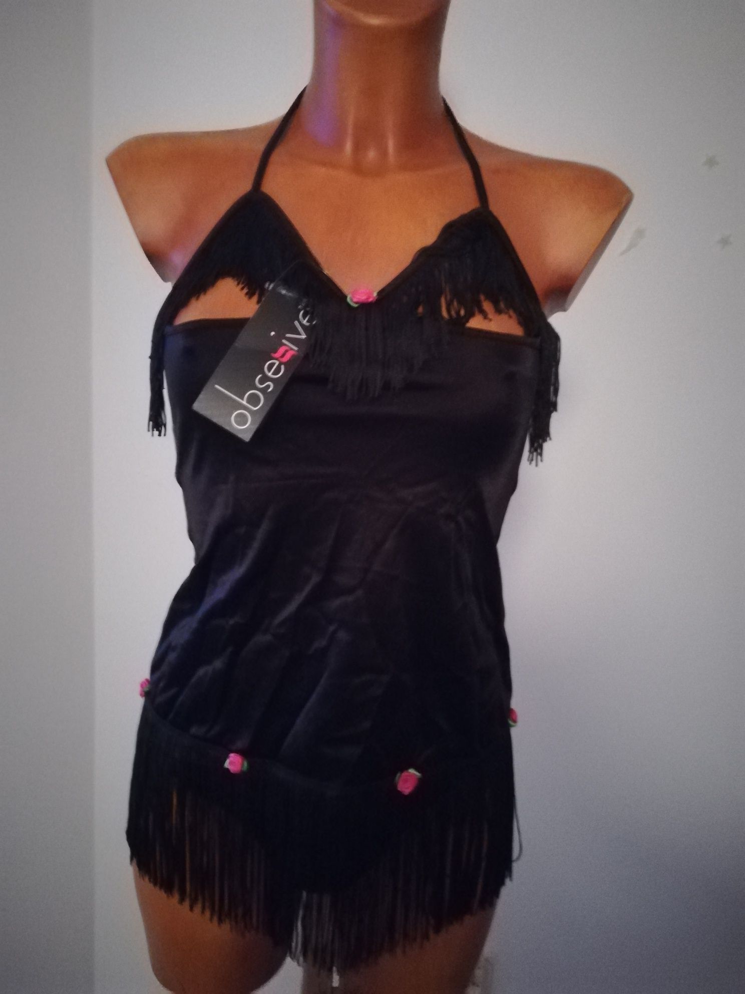 Seksowny nowy komplet Obsessive Babydoll sukienka, stringi S/M