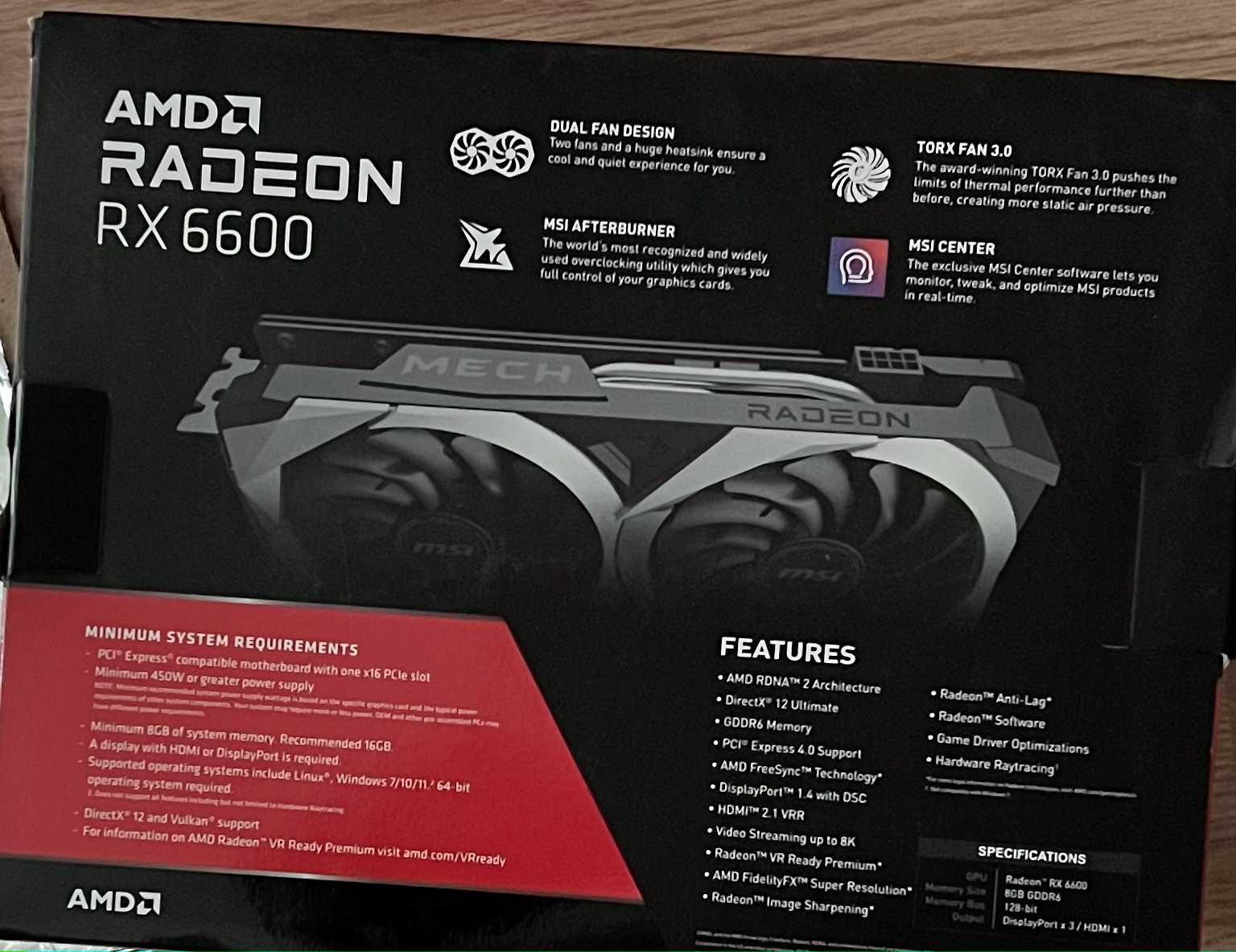 видеокарта AMD Radeon RX6600
