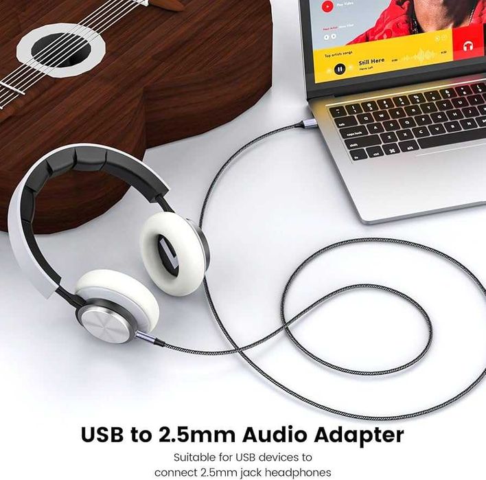 Kabel USB 2.0 na Jack 2,5mm przedłużacz 3 metry. Super jakość!!!