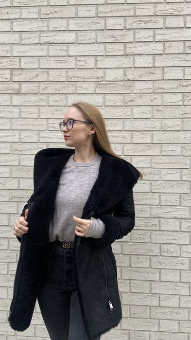 Stylowa damska kurtka skórzana z naturalnej owczej skóry