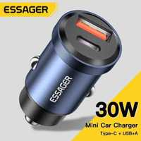 Автомобильное зарядное устройство Essager USB Quick Charge 4,0