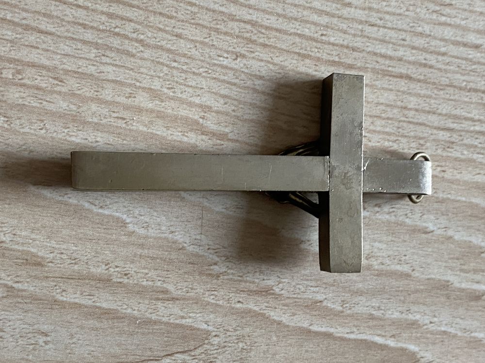 Krzyż Krzyżyk Jezus dewocjonalia stary z mosiądzu prl retro