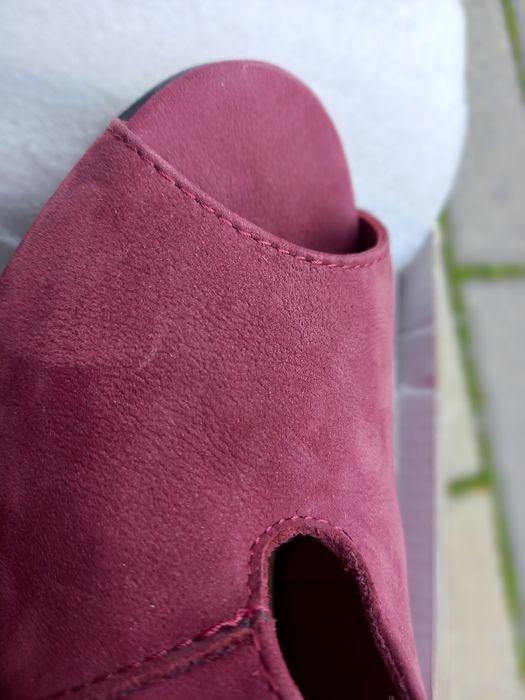 Botki Carinii, bordowe, 41, jak nowe
