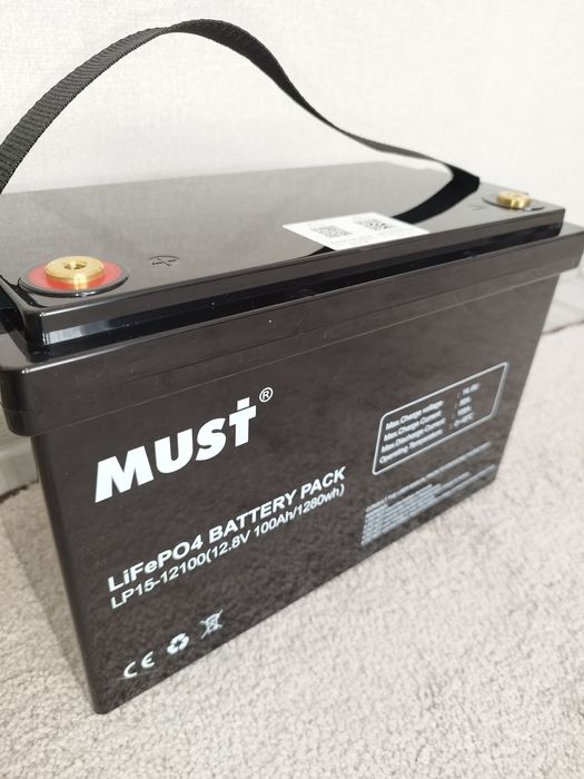 Акумулятор MUST з блютуз lifepo4 100AH 12V LP15-12100 BT