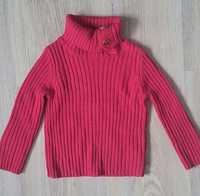 Sweterek golf czerwony r.80