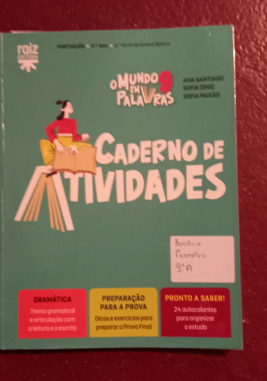 caderno de atividades de Português 9.º