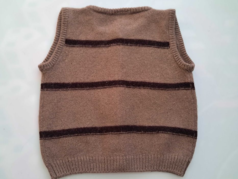 Kamizelka na guziki, Serendipity wełniana, wełna, merino alpaka, r. 80