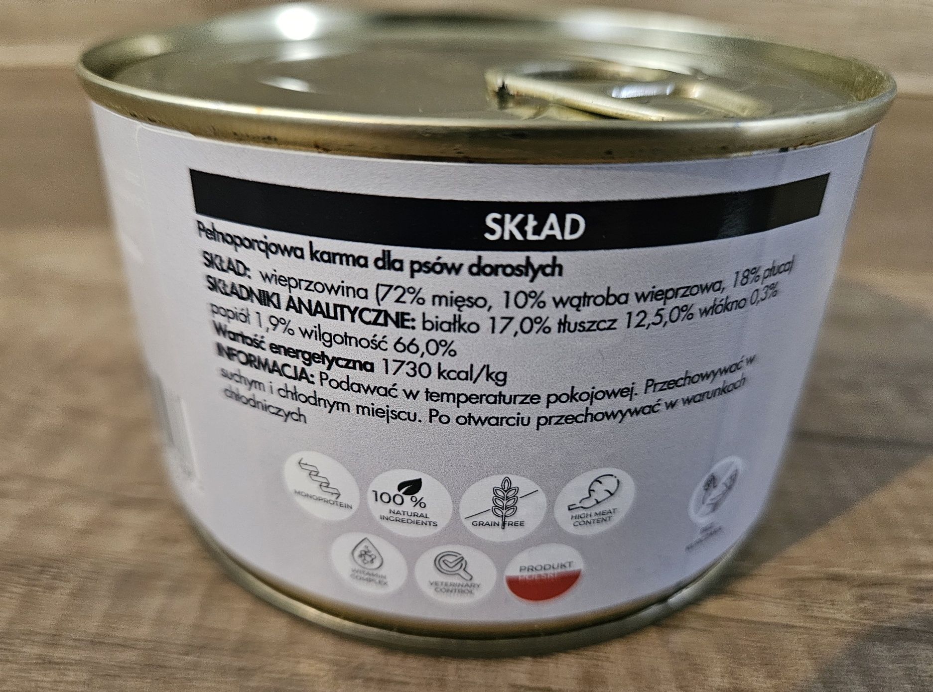 Addvena Moist PURE Wieprzowina 100% karma mokra dla psów 410g