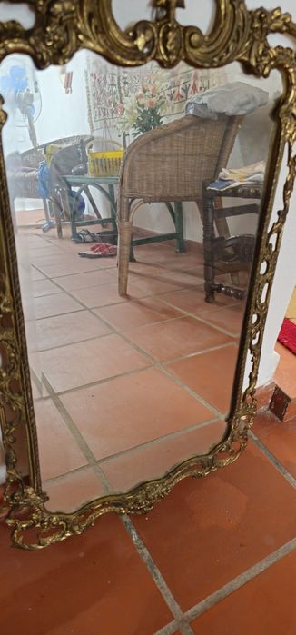 Espelho antigo moudura em ferro