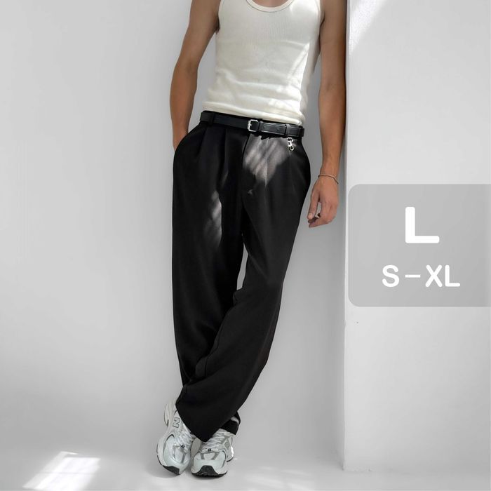 Брюки класичні широкі чоловічі Штани мужские классические широкие L