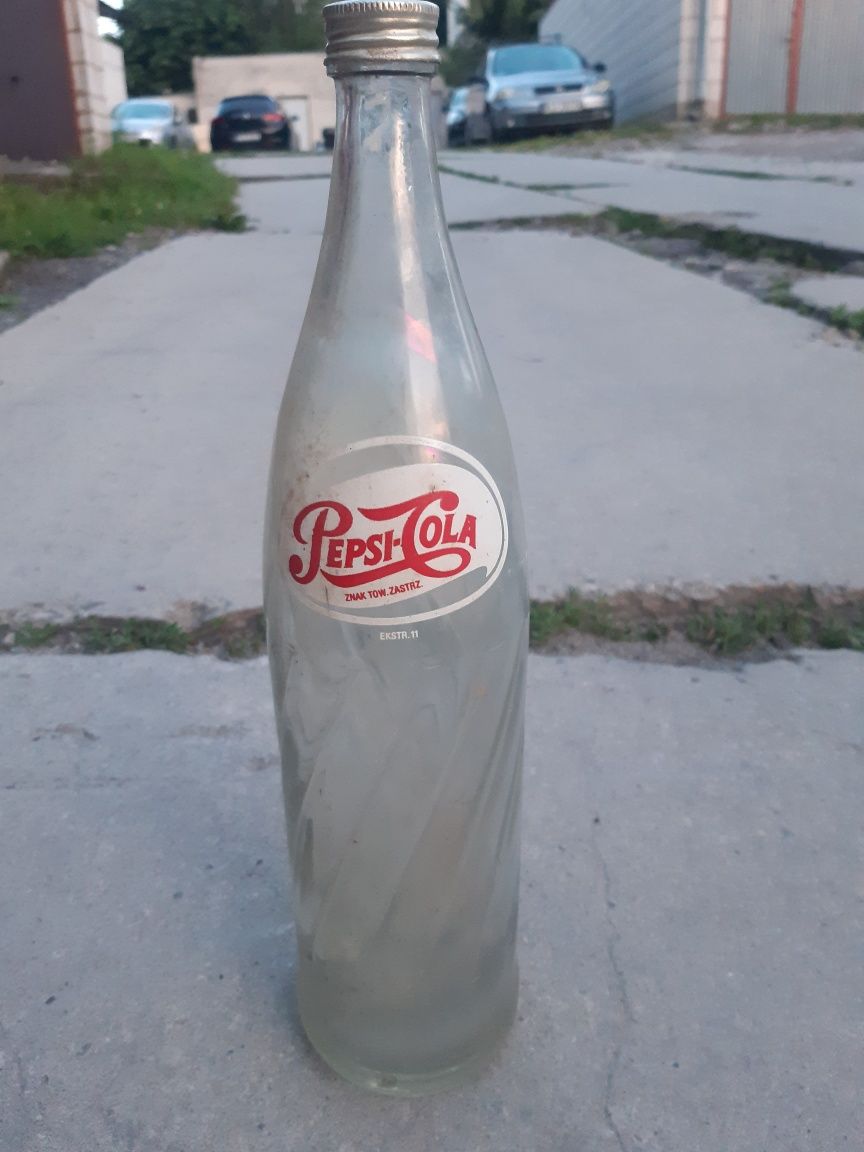 Butelka Pepsi - Cola. 1L. retro -PRL-oryginał
