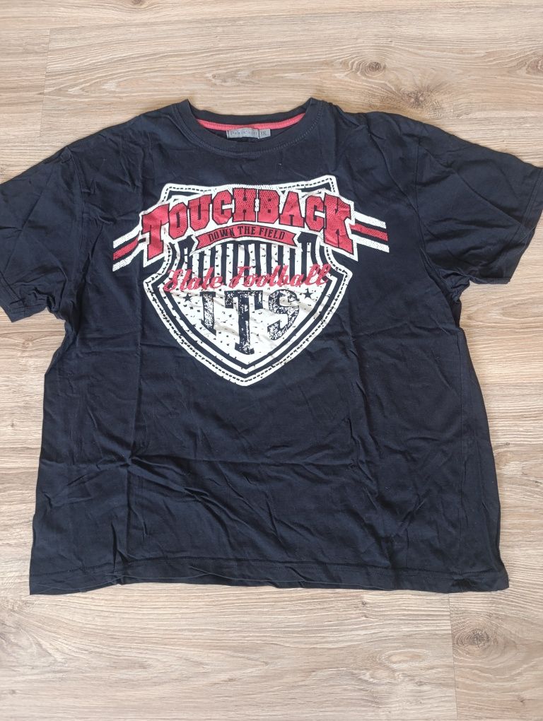 Koszulka męska z nadrukiem . T-shirt męski czarny XXL