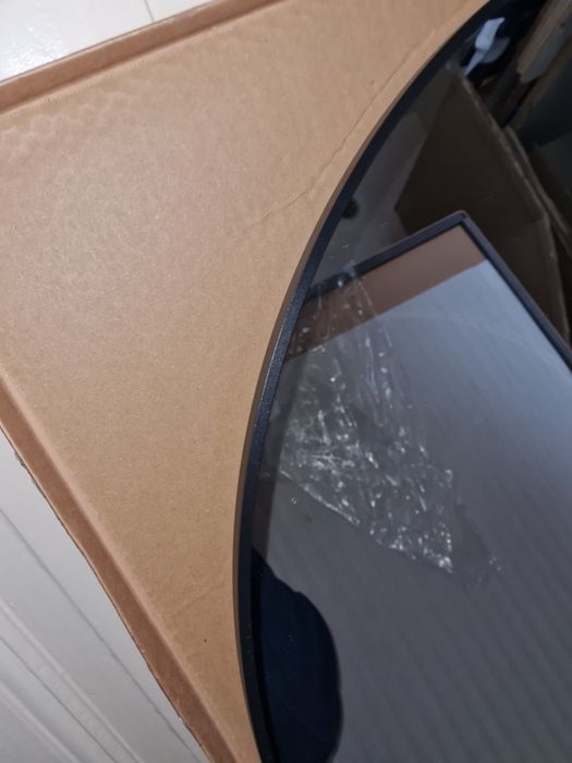 Duże Lustro Ścienne z Czarną Metalową Ramą Stojące do Salonu 180x75 cm