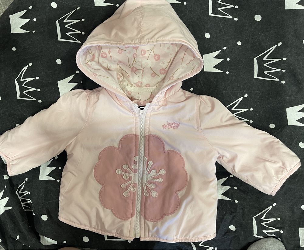 Дитяча куртка вітровка рожева 0-6 місяців