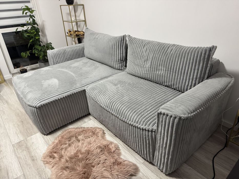 Sztruksowy narożnik z funkcją spania LILLI