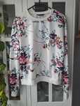 Biała bluza w kwiaty S Shein